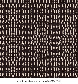 Vector tie dye seamless pattern. Hand drawn shibori print. Ink textured japanese background. Modern batik wallpaper tile. Watercolor monochrome endless backdrop. Black and white monochrome swimwear.