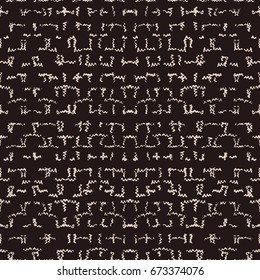 Vector tie dye seamless pattern. Hand drawn shibori print. Ink textured japanese background. Modern batik wallpaper tile. Watercolor endless backdrop. Black and white monochrome swimwear.