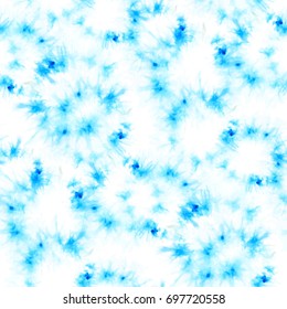 Vector tie dye seamless pattern. Hand drawn shibori print. Ink textured japanese background. Modern batik wallpaper tile. Watercolor endless backdrop.