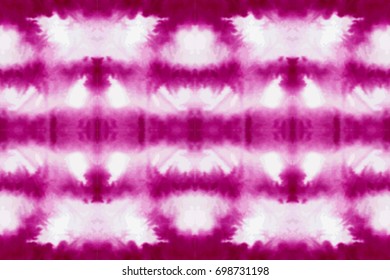 Vector tie dye seamless pattern. Hand drawn shibori print. Ink textured japanese background. Modern batik wallpaper tile. Watercolor endless backdrop.