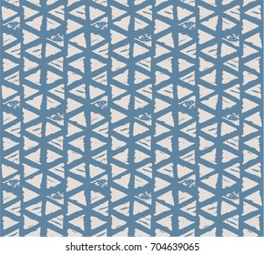 Vector tie dye seamless pattern. Hand drawn shibori print. Ink textured japanese background. Modern batik wallpaper tile. Watercolor indigo endless backdrop.