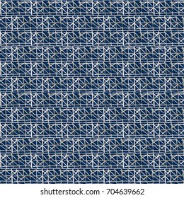 Vector tie dye seamless pattern. Hand drawn shibori print. Ink textured japanese background. Modern batik wallpaper tile. Watercolor indigo endless backdrop.