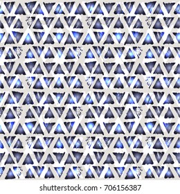 Vector tie dye seamless pattern. Hand drawn shibori print. Ink textured japanese background. Modern batik wallpaper tile. Watercolor indigo endless backdrop.