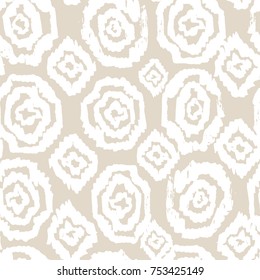 Vector tie dye seamless pattern. Hand drawn shibori print. Ink textured japanese background. Modern batic wallpaper tile. Watercolor ivory endless backdrop.