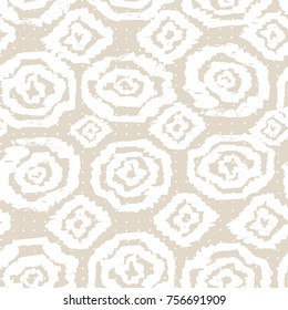Vector tie dye seamless pattern. Hand drawn shibori print. Ink textured japanese background. Modern batic wallpaper tile. Watercolor ivory endless backdrop.