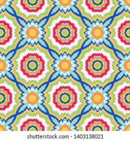Vector tie dye shibori print. Seamless hand drawn pattern. Ink textured japanese background. Modern batik, wallpaper, tile. Watercolor endless backdrop. 