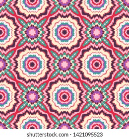 Vector tie dye shibori print. Seamless hand drawn pattern. Ink textured japanese background. Modern batik, wallpaper, tile. Watercolor endless backdrop