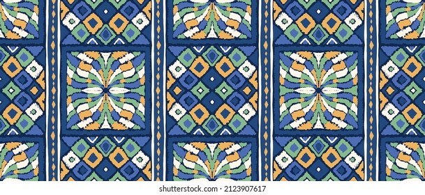 Vector tie dye shibori print. Seamless hand drawn pattern. Ink textured japanese background. Modern batik wallpaper tile. Watercolor endless backdrop.