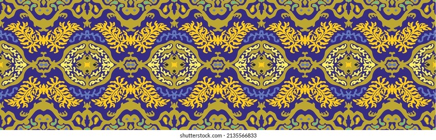 Vector tie dye shibori print. Seamless hand drawn pattern. Ink textured japanese background. Modern batik wallpaper tile. Watercolor endless backdrop.
