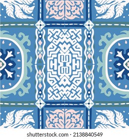 Vector tie dye shibori print. Seamless hand drawn pattern. Ink textured japanese background. Modern batik wallpaper tile. Watercolor endless backdrop.