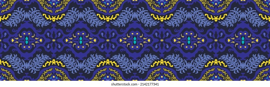 Vector tie dye shibori print. Seamless hand drawn pattern. Ink textured japanese background. Modern batik wallpaper tile. Watercolor endless backdrop.