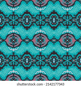 Vector tie dye shibori print. Seamless hand drawn pattern. Ink textured japanese background. Modern batik wallpaper tile. Watercolor endless backdrop.