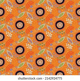 Vector tie dye shibori print. Seamless hand drawn pattern. Ink textured japanese background. Modern batik wallpaper tile. Watercolor endless backdrop.