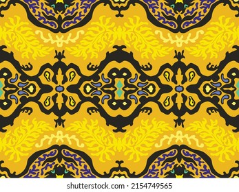 Vector tie dye shibori print. Seamless hand drawn pattern. Ink textured japanese background. Modern batik wallpaper tile. Watercolor endless backdrop.