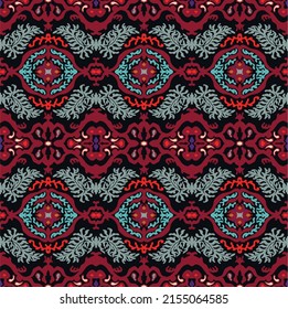 Vector tie dye shibori print. Seamless hand drawn pattern. Ink textured japanese background. Modern batik wallpaper tile. Watercolor endless backdrop.