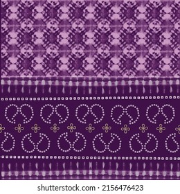 Tono vectorial, huella Shibori. Patrón sin brillo dibujado a mano. La tinta textura el fondo japonés. Baldosa de papel de batik moderno. Fondo interminable de acuarela.