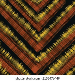Vector tie dye, Shibori print. Seamless hand-drawn pattern. Ink textured Japanese background. Modern batik wallpaper tile. Watercolor endless backdrop.
