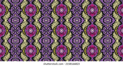 Vector tie dye shibori print. Seamless hand drawn pattern. Ink textured japanese background. Modern batik wallpaper tile. Watercolor endless backdrop.