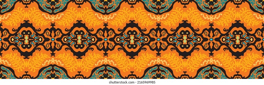 Vector tie dye shibori print. Seamless hand drawn pattern. Ink textured japanese background. Modern batik wallpaper tile. Watercolor endless backdrop.