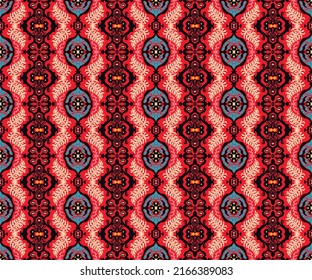 Vector tie dye shibori print. Seamless hand drawn pattern. Ink textured japanese background. Modern batik wallpaper tile. Watercolor endless backdrop.