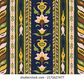 Farbstoff Shibori-Schriftzeichen aus Vektorband. Nahtlose, handgezeichnete Muster. Tintenfisch strukturierter japanischer Hintergrund. Moderne Batik-Tapete. Aquarellfarben, unendlicher Hintergrund.