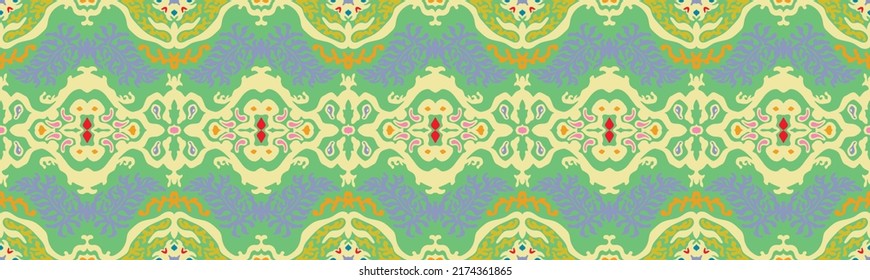 Farbstoff Shibori-Schriftzeichen aus Vektorband. Nahtlose, handgezeichnete Muster. Tintenfisch strukturierter japanischer Hintergrund. Moderne Batik-Tapete. Aquarellfarben, unendlicher Hintergrund.