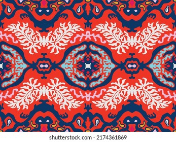 Huella shibori de tinte vectorial. Patrón dibujado a mano sin inconveniente. La tinta textura el fondo japonés. Baldosa de papel de batik moderno. Fondo interminable de acuarela.