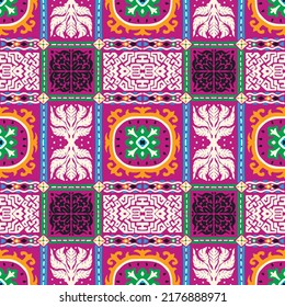 Vector tie dye shibori print. Seamless hand drawn pattern. Ink textured japanese background. Modern batik wallpaper tile. Watercolor endless backdrop.