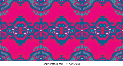 Vector tie dye shibori print. Seamless hand drawn pattern. Ink textured japanese background. Modern batik wallpaper tile. Watercolor endless backdrop.