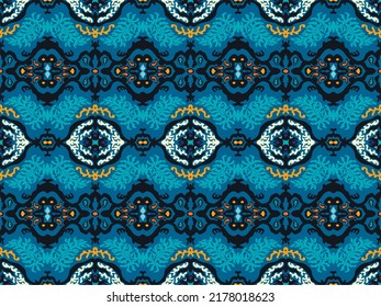 Huella shibori de tinte vectorial. Patrón dibujado a mano sin inconveniente. La tinta textura el fondo japonés. Baldosa de papel de batik moderno. Fondo interminable de acuarela.