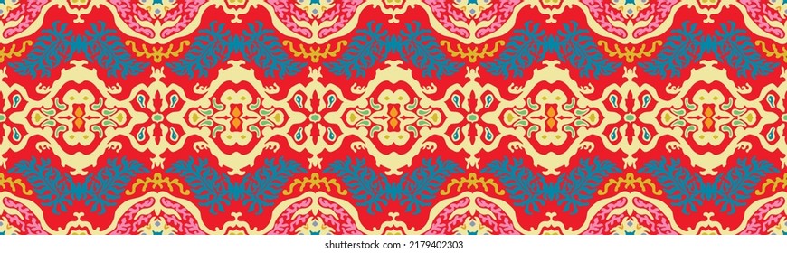 Vector tie dye shibori print. Seamless hand drawn pattern. Ink textured japanese background. Modern batik wallpaper tile. Watercolor endless backdrop.