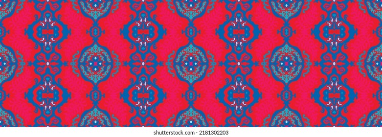 Farbstoff Shibori-Schriftzeichen aus Vektorband. Nahtlose, handgezeichnete Muster. Tintenfisch strukturierter japanischer Hintergrund. Moderne Batik-Tapete. Aquarellfarben, unendlicher Hintergrund.