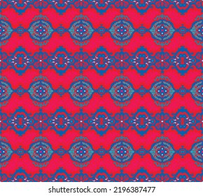 Vector tie dye shibori print. Seamless hand drawn pattern. Ink textured japanese background. Modern batik wallpaper tile. Watercolor endless backdrop.
