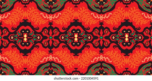 Farbstoff Shibori-Schriftzeichen aus Vektorband. Nahtlose, handgezeichnete Muster. Tintenfisch strukturierter japanischer Hintergrund. Moderne Batik-Tapete. Aquarellfarben, unendlicher Hintergrund.