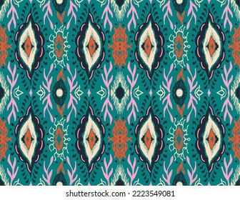 Vector tie dye shibori print. Seamless hand drawn pattern. Ink textured japanese background. Modern batik wallpaper tile. Watercolor endless backdrop.