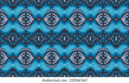 Vector tie dye shibori print. Seamless hand drawn pattern. Ink textured japanese background. Modern batik wallpaper tile. Watercolor endless backdrop.