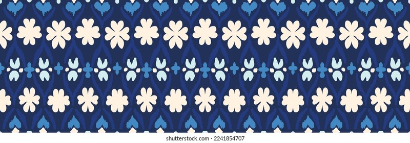 Vector tie dye shibori print. Seamless hand drawn pattern. Ink textured japanese background. Modern batik wallpaper tile. Watercolor endless backdrop.