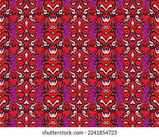 Vector tie dye shibori print. Seamless hand drawn pattern. Ink textured japanese background. Modern batik wallpaper tile. Watercolor endless backdrop.