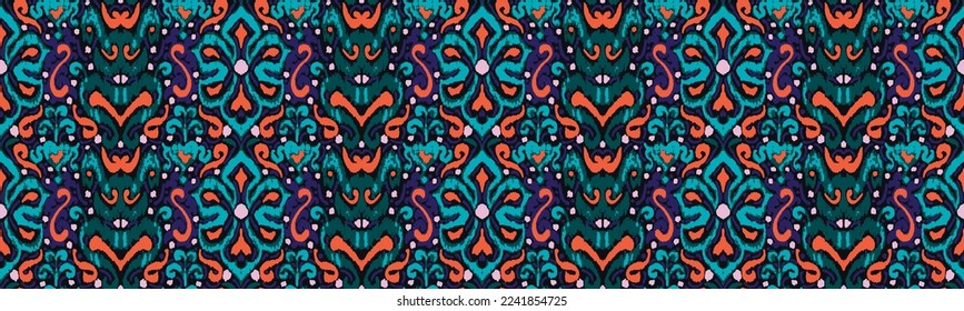 Huella shibori de tinte vectorial. Patrón dibujado a mano sin inconveniente. La tinta textura el fondo japonés. Baldosa de papel de batik moderno. Fondo interminable de acuarela.
