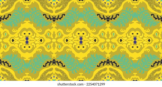 Vector tie dye shibori print. Seamless hand drawn pattern. Ink textured japanese background. Modern batik wallpaper tile. Watercolor endless backdrop.