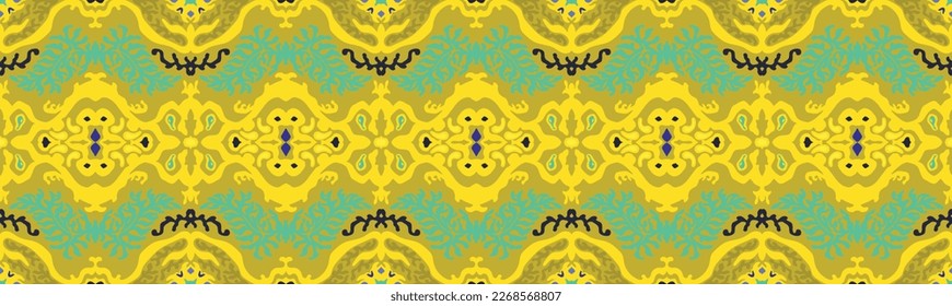 Vector tie dye shibori print. Seamless hand drawn pattern. Ink textured japanese background. Modern batik wallpaper tile. Watercolor endless backdrop.