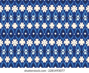 Vector tie dye shibori print. Seamless hand drawn pattern. Ink textured japanese background. Modern batik wallpaper tile. Watercolor endless backdrop.