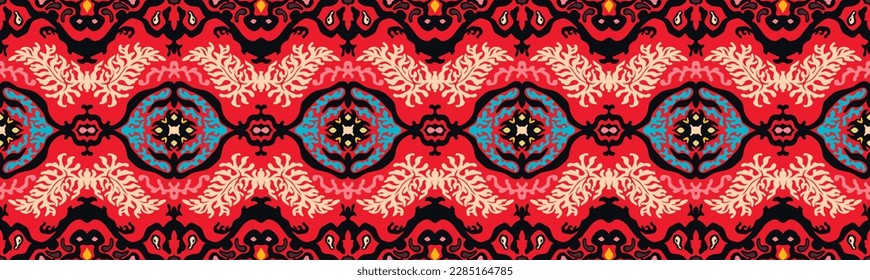Vector tie dye shibori print. Seamless hand drawn pattern. Ink textured japanese background. Modern batik wallpaper tile. Watercolor endless backdrop.