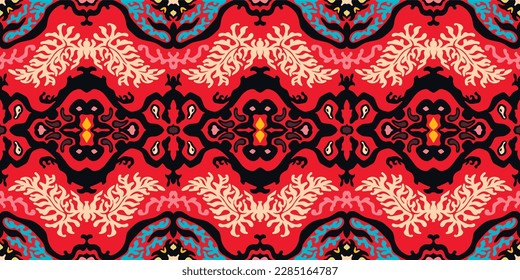 Vector tie dye shibori print. Seamless hand drawn pattern. Ink textured japanese background. Modern batik wallpaper tile. Watercolor endless backdrop.