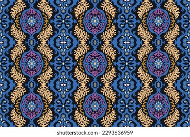 Vector tie dye shibori print. Seamless hand drawn pattern. Ink textured japanese background. Modern batik wallpaper tile. Watercolor endless backdrop.