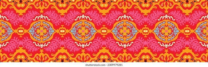 Vector tie dye shibori print. Seamless hand drawn pattern. Ink textured japanese background. Modern batik wallpaper tile. Watercolor endless backdrop.
