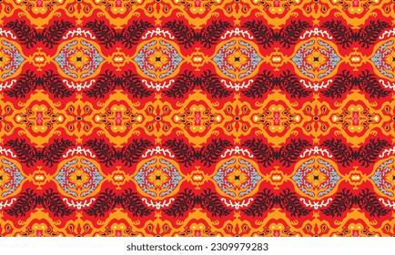 Vector tie dye shibori print. Seamless hand drawn pattern. Ink textured japanese background. Modern batik wallpaper tile. Watercolor endless backdrop.