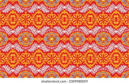Vector tie dye shibori print. Seamless hand drawn pattern. Ink textured japanese background. Modern batik wallpaper tile. Watercolor endless backdrop.