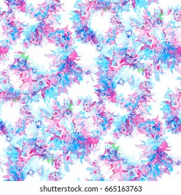 Huella shibori de tintes vectoriales. Patrón dibujado a mano sin inconvenientes. Tinta texturada de fondo japonesa. Baldosas de papel batik moderno. Fondo interminable de color de agua.