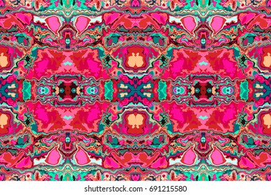 Vector tie dye shibori print. Seamless hand drawn pattern. Ink textured japanese background. Modern batik wallpaper tile. Watercolor endless backdrop.